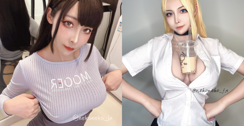 【万博娱乐】爆乳Coser胸頂手搖飲…　「真‧波霸奶」畫面一出清涼消暑網友嗨翻～