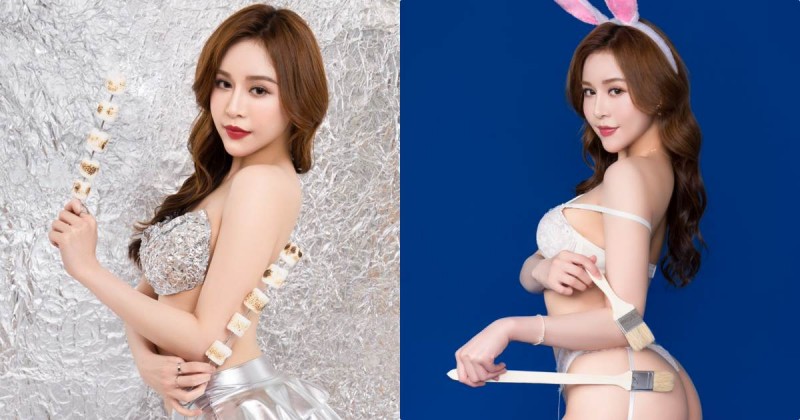 【万博娱乐】中秋火辣慾兔「Lena莉娜」陪你烤肉，超兇美乳勾起「食指大動」的慾望！