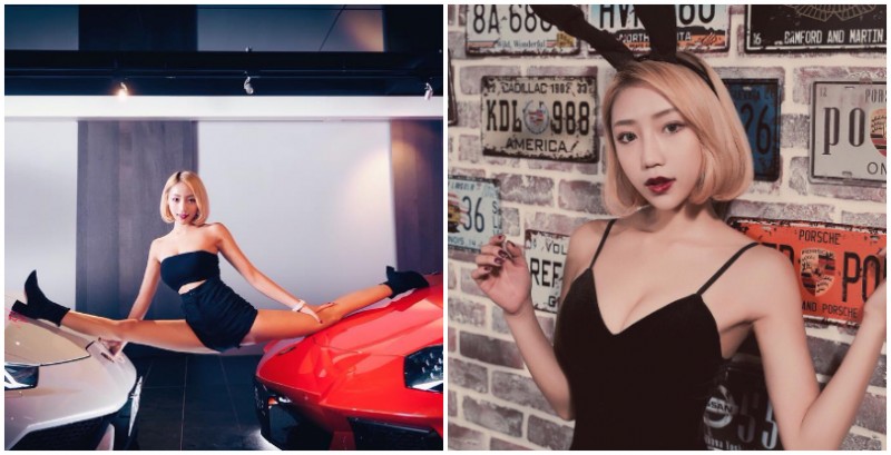 【万博娱乐】一次劈兩台超跑！筋骨超軟Q「短髮正妹」酥胸美腿高顏值實在太犯規！