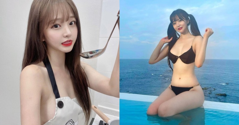 【万博娱乐】「童顏雪乳」的超H直播主正妹，「裸體圍裙」下廚露出白嫩側乳好美味！