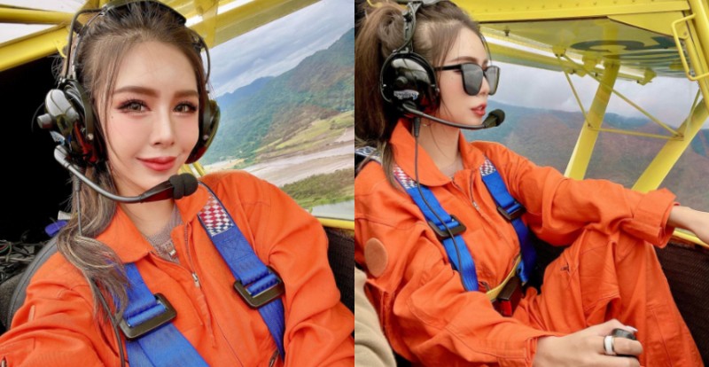 【万博娱乐】輕航機正妹駕駛員「高萱Kimmy」甜美起飛　網友：拜託帶我飛