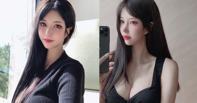 【万博娱乐】極其美豔的正妹「穿黑色超性感」，「優質曲線」很成熟誘人！
