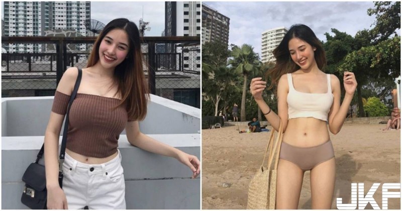 【万博娱乐】腿部比例超讚！高挑正妹連上圍都豐滿，胸型又大又渾圓！