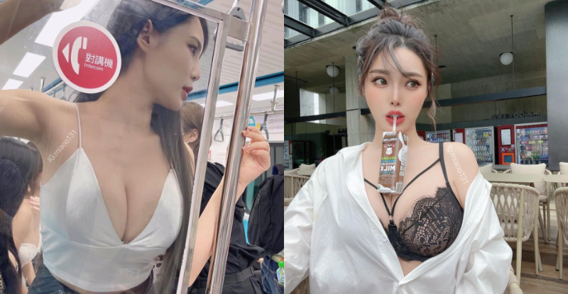 【万博娱乐】爆裂物！「肝連妹」頂猛乳上捷運，每靠站一次就「奶貼玻璃」一回！