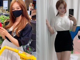 【万博娱乐】超市遇到「超活潑正妹」甜笑買菜!原來是「神正OL」制服裝扮凹凸有致超性感!