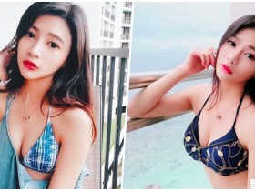【万博娱乐】景文科大正妹超養眼「比基尼美胸」,纖腰細腿辣到極點啊!