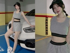 【万博娱乐】香車配美人!「白皙正妹」倚靠車頭太吸睛,「大眼甜笑」讓司機戀愛