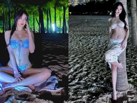 【万博娱乐】椰林海岸邊出現「惹火巨乳正妹」!比例宛如維納斯,「細腰美腿」超完美!