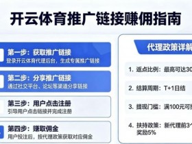 【万博体育】如何通过开云体育推广链接赚取佣金?代理政策详解