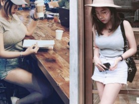【万博娱乐】新竹咖啡廳「超胸巨奶妹」低頭讀書,直接把胸部「整個放在桌上」黑咖啡都喝成拿鐵啦~