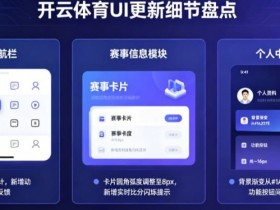 【万博体育】盘点开云体育那些令人惊艳的UI更新细节