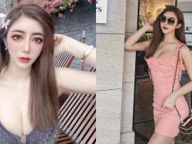 【万博娱乐】超正美甲講師「天燈妹樂樂」,爆乳貼身小洋裝展現「S型好身材」!