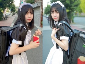 【万博娱乐】UberEats正妹「萌穿女僕裝」甜美送餐 讓人忍不住想怒點一波了